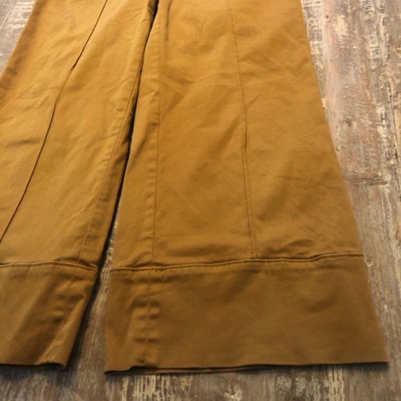 NWOT Anthropologie Wide Leg Pleated Cropped Pants - Picture 6 of 8